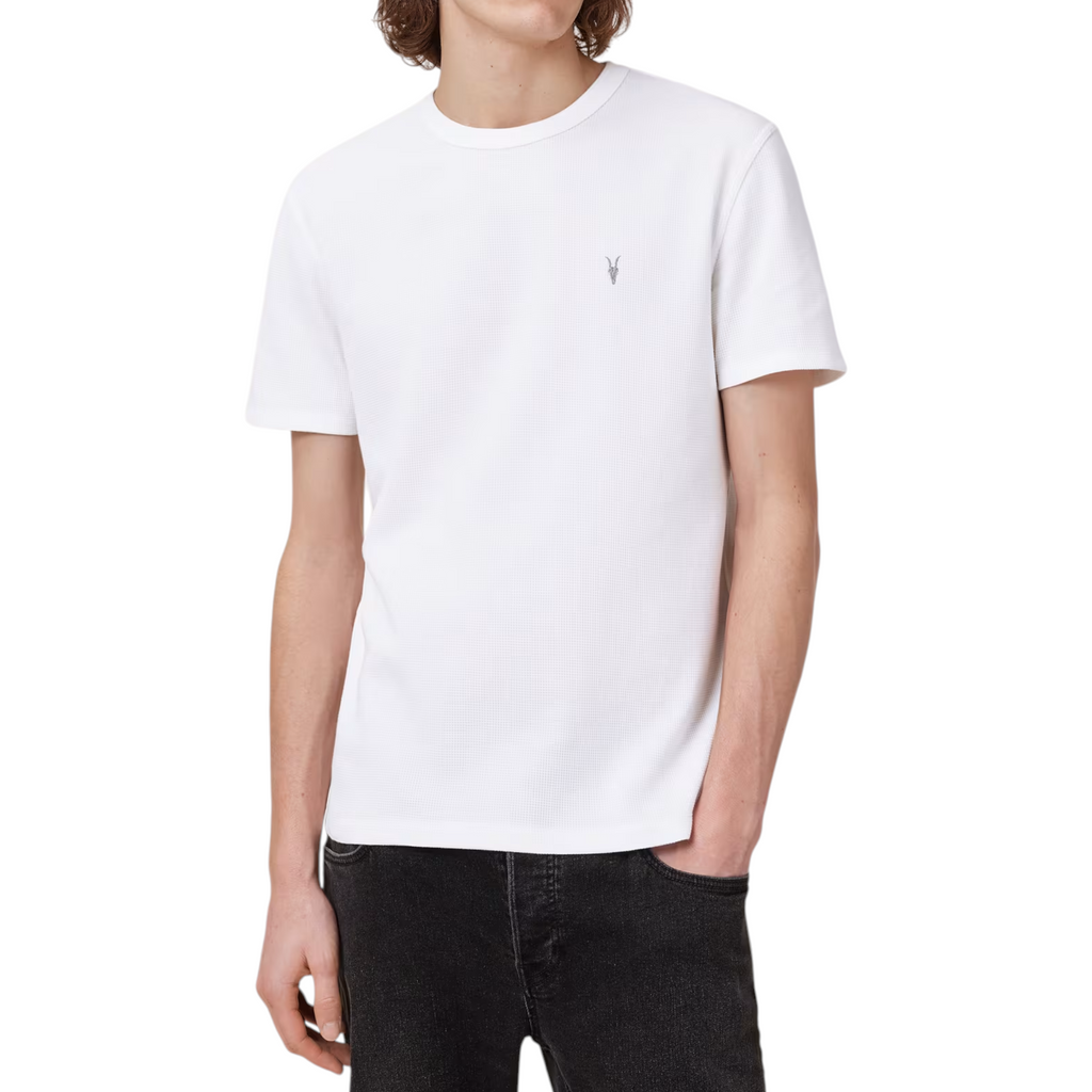 AllSaints Esum Mens T Shirts Waffle Texture Crew Neck Short Sleeve Summer Tee