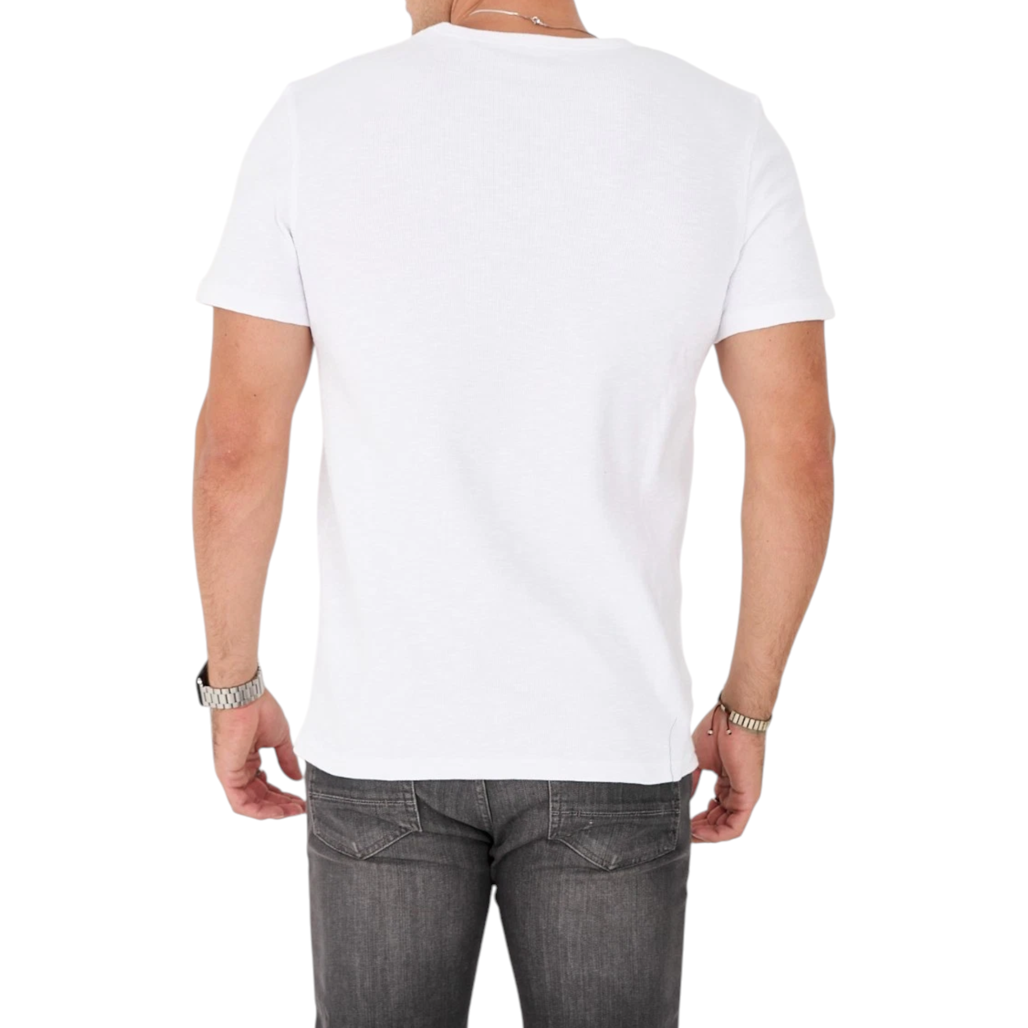 AllSaints Esum Mens T Shirts Waffle Texture Crew Neck Short Sleeve Summer Tee