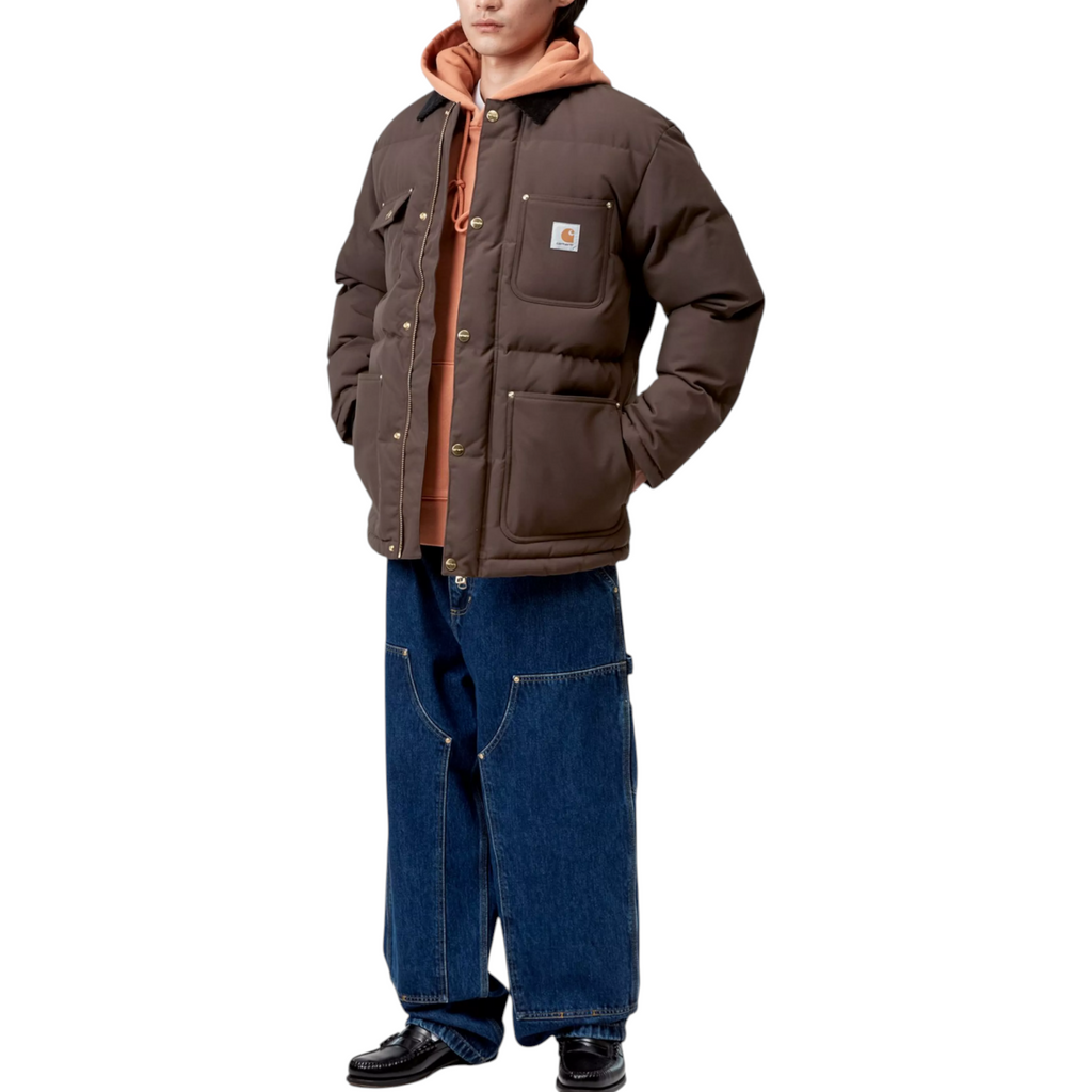 Carhatt Mens Jacket Rayler Winter Coat Dark Brown