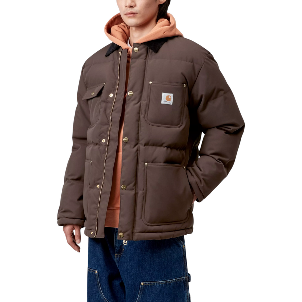 Carhatt Mens Jacket Rayler Winter Coat Dark Brown