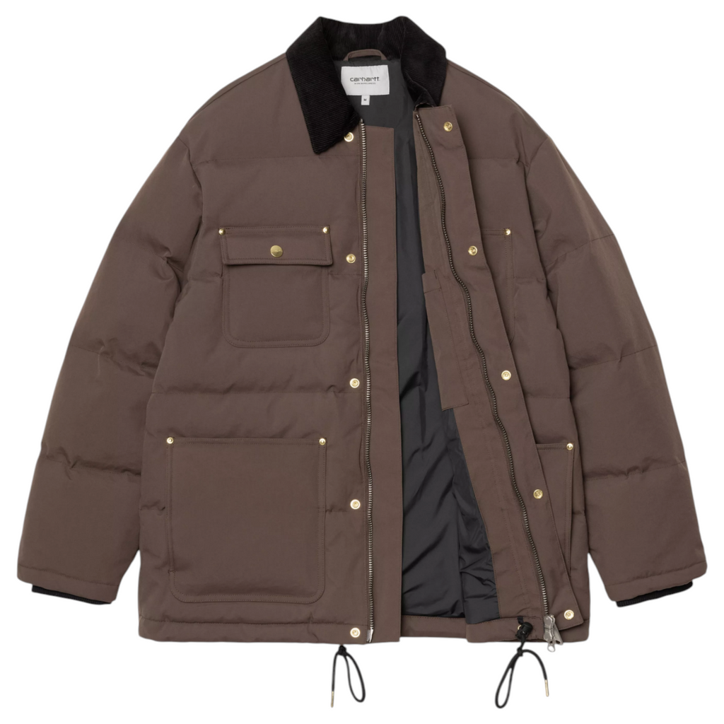 Carhatt Mens Jacket Rayler Winter Coat Dark Brown