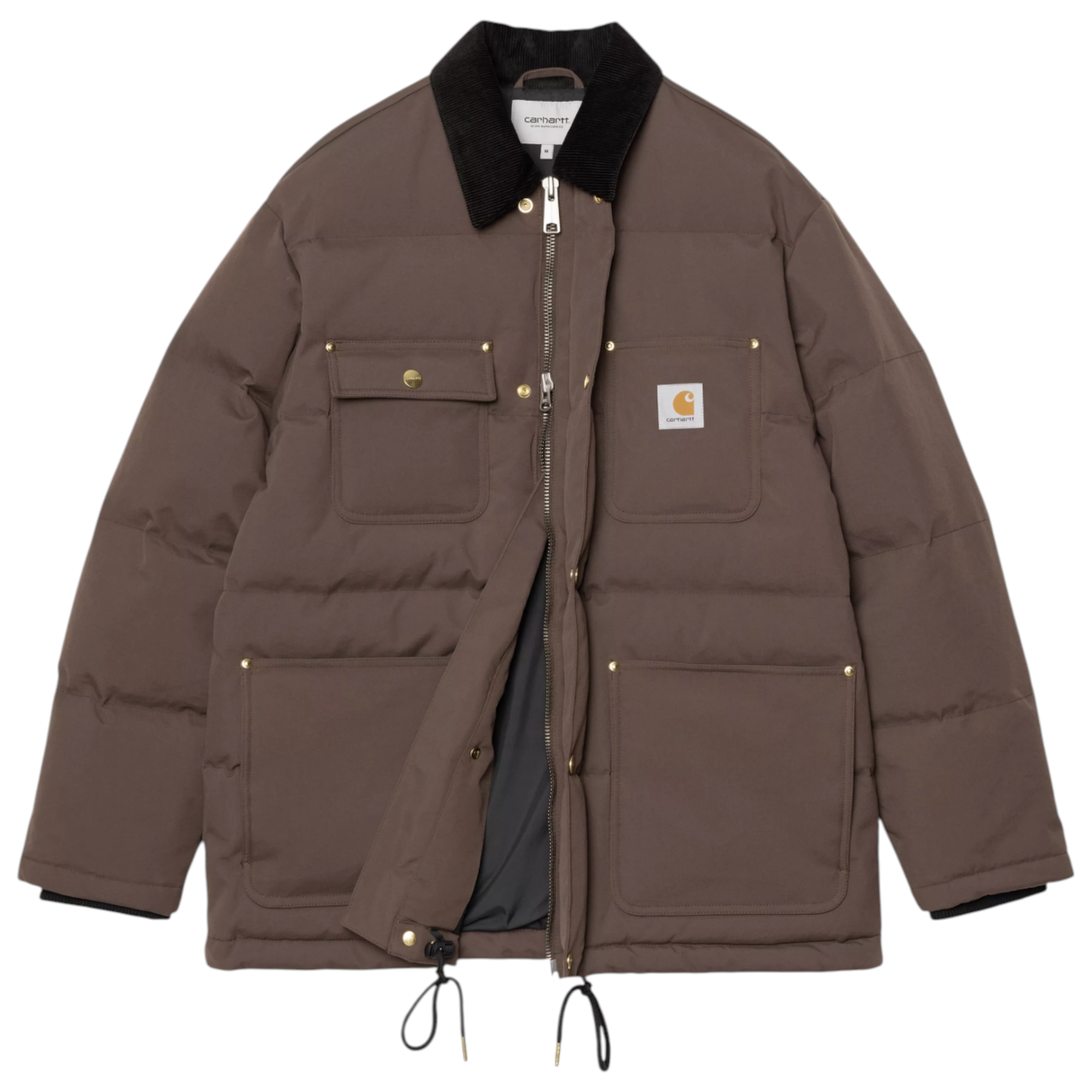 Carhatt Mens Jacket Rayler Winter Coat Dark Brown