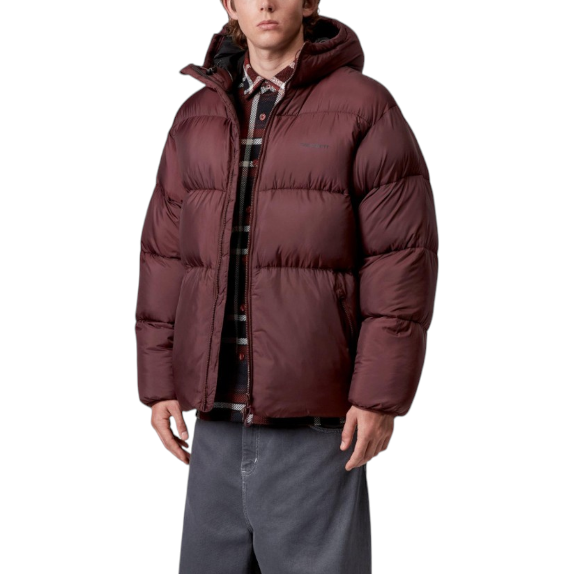 Carhatt Mens Jacket Toronto Winter Coat Burgundy