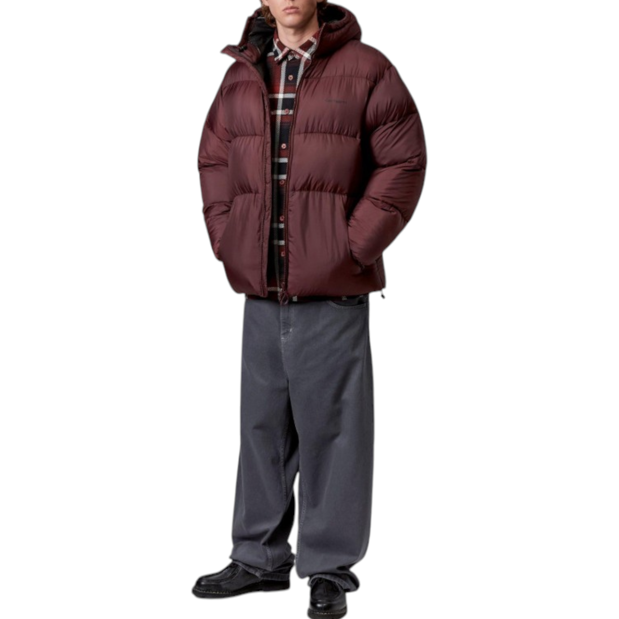 Carhatt Mens Jacket Toronto Winter Coat Burgundy