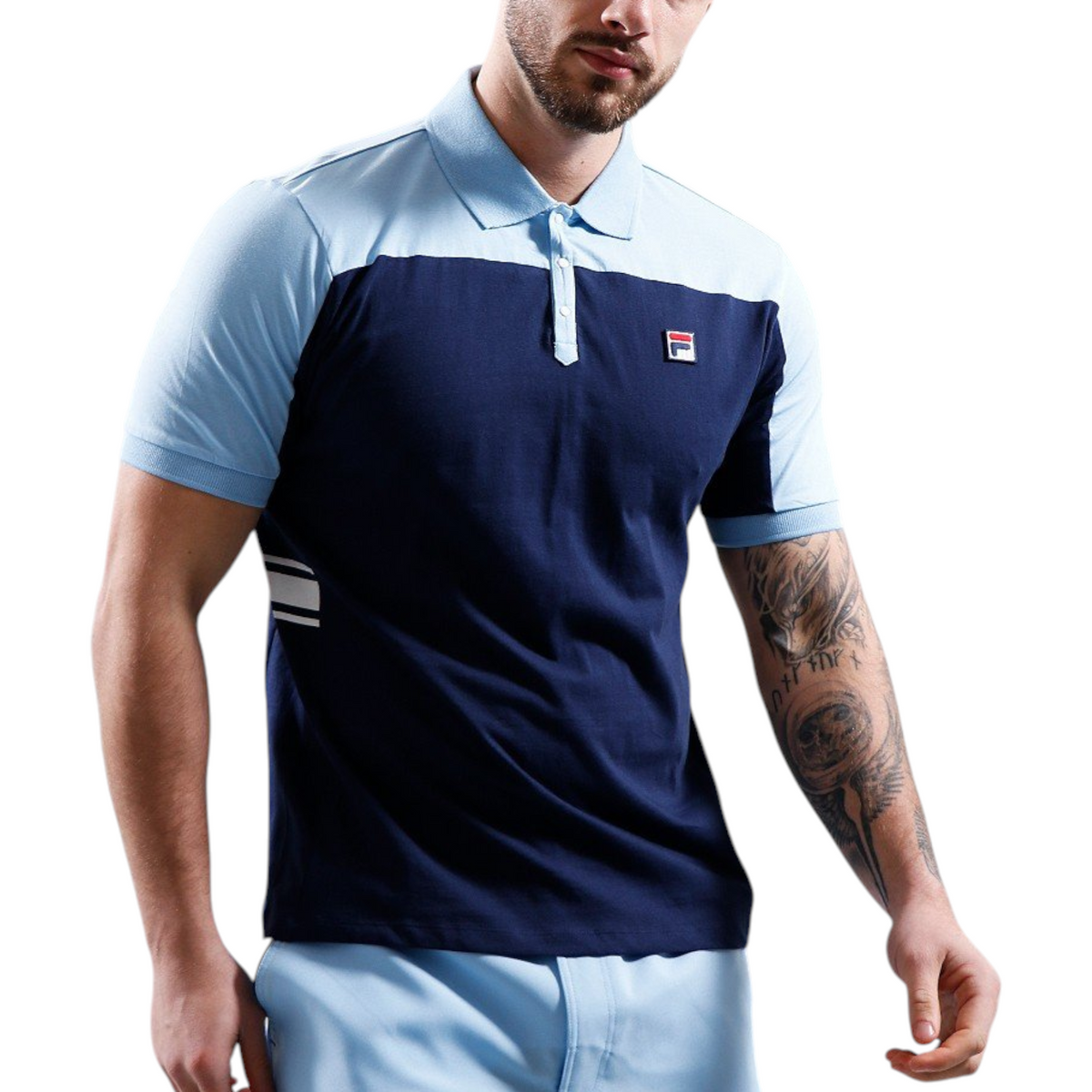 Fila Mens Polo Shirt Mivvi Short Sleeve Summer Polo Cotton
