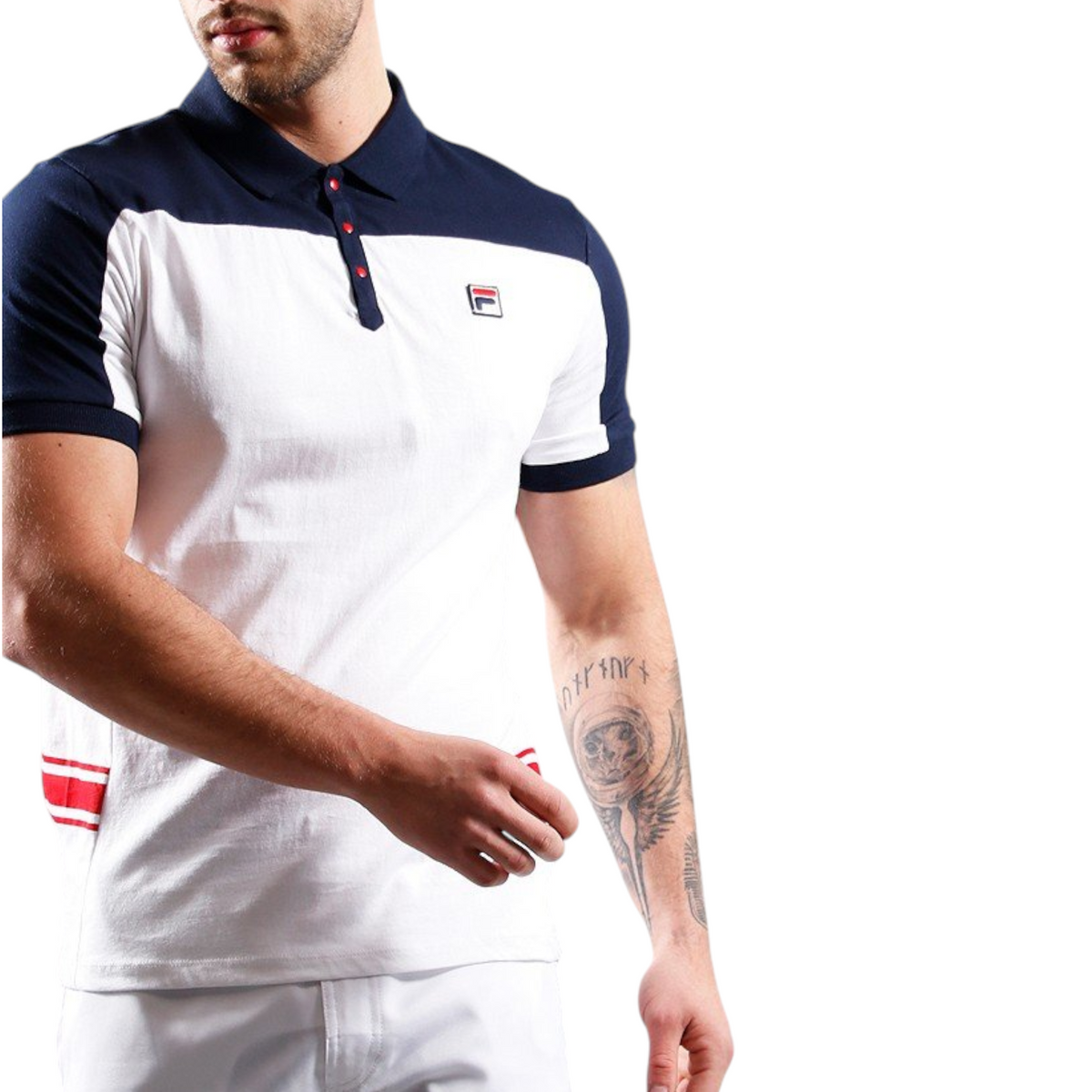 Fila Mens Polo Shirt Mivvi Short Sleeve Summer Polo Cotton