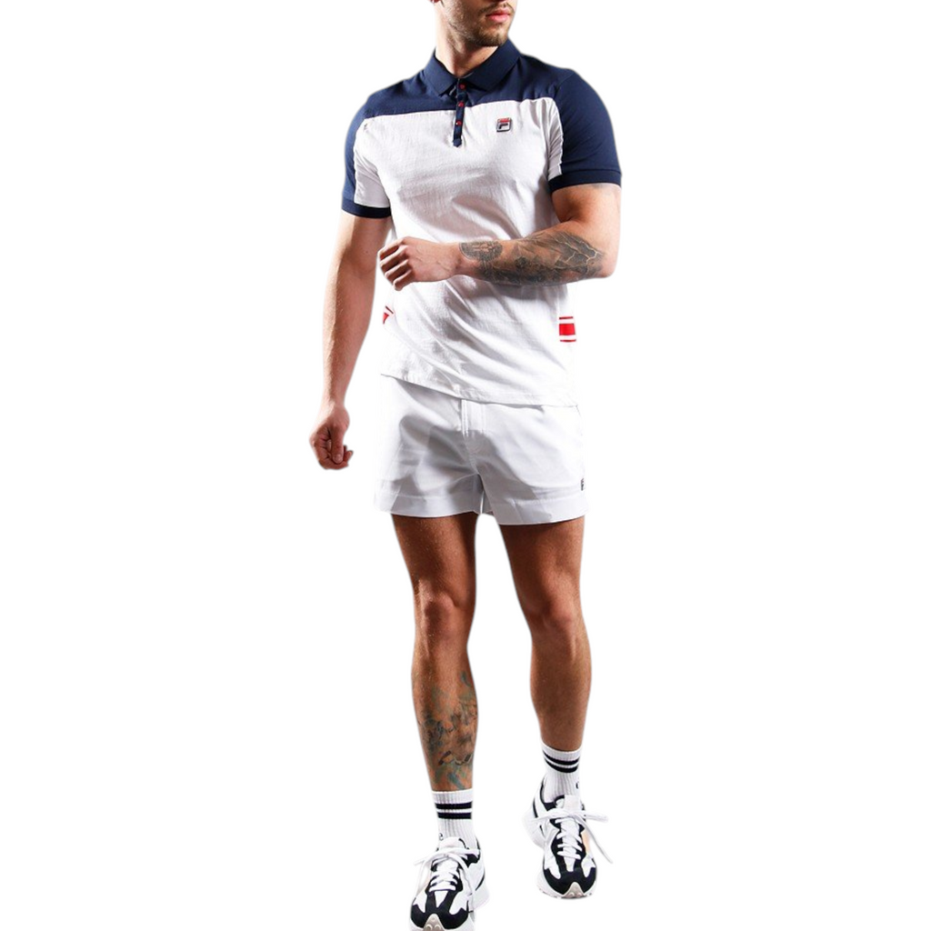 Fila Mens Polo Shirt Mivvi Short Sleeve Summer Polo Cotton