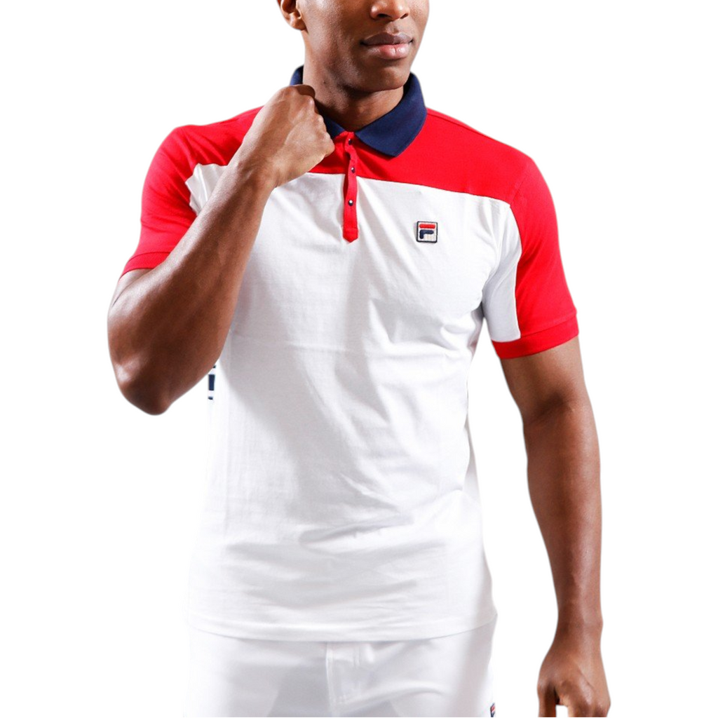 Fila Mens Polo Shirt Mivvi Short Sleeve Summer Polo Cotton