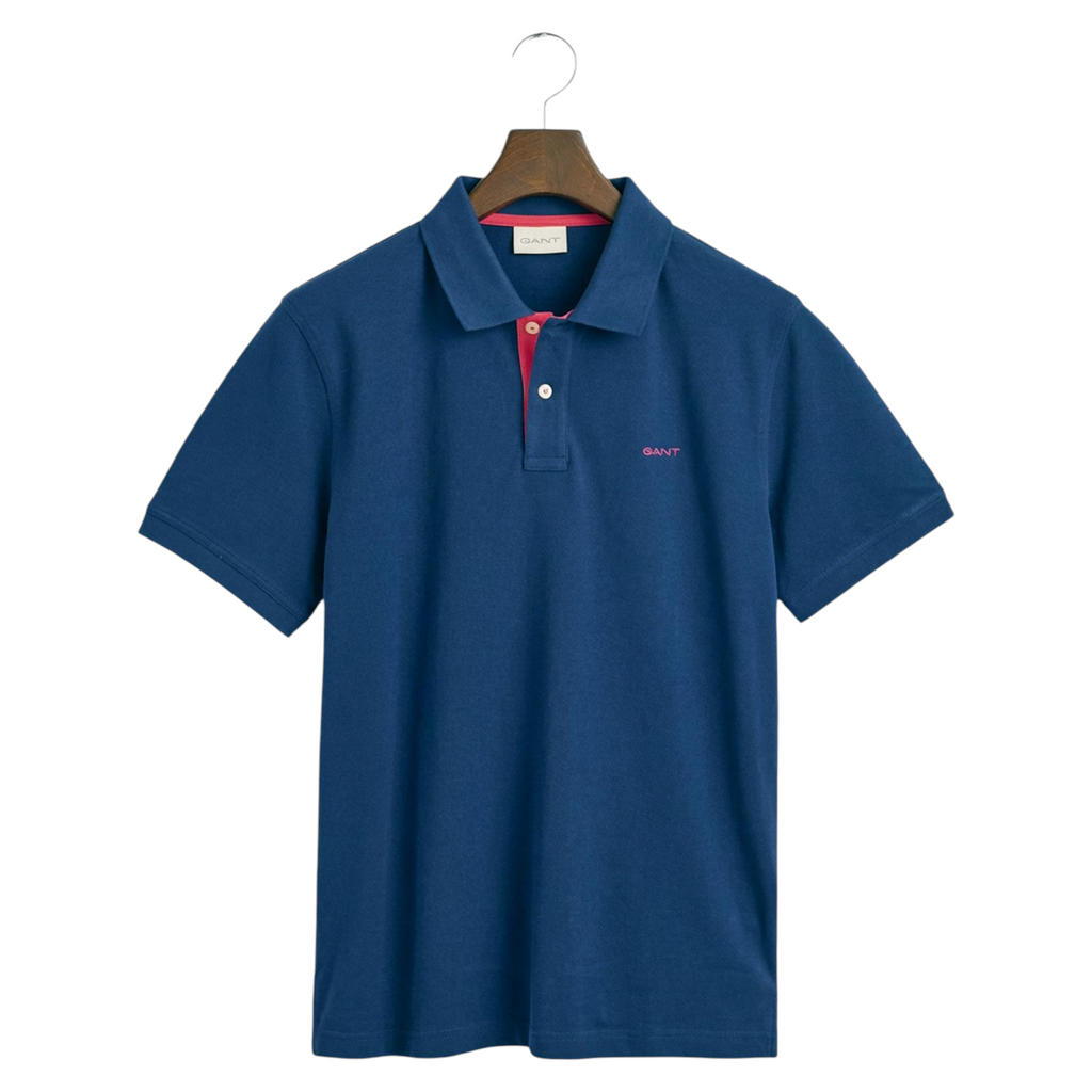 Gant Mens Polo Shirt Contrast Short Sleeve Summer Polo Cotton