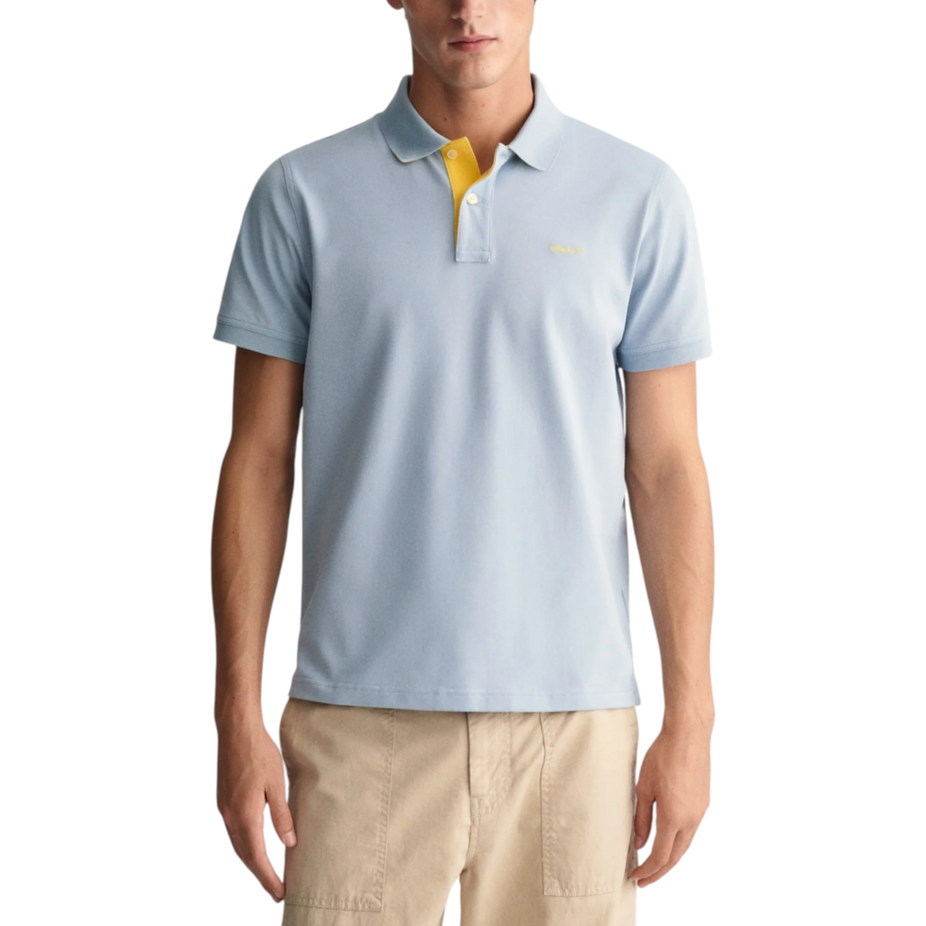 Gant Mens Polo Shirt Contrast Short Sleeve Summer Polo Cotton