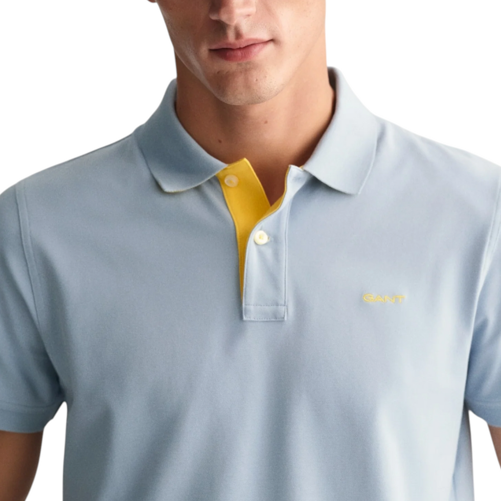 Gant Mens Polo Shirt Contrast Short Sleeve Summer Polo Cotton
