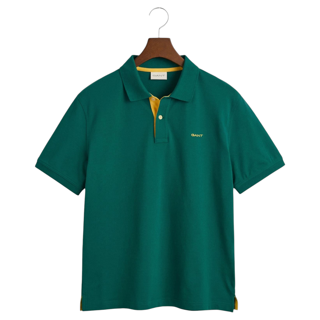 Gant Mens Polo Shirt Contrast Short Sleeve Summer Polo Cotton