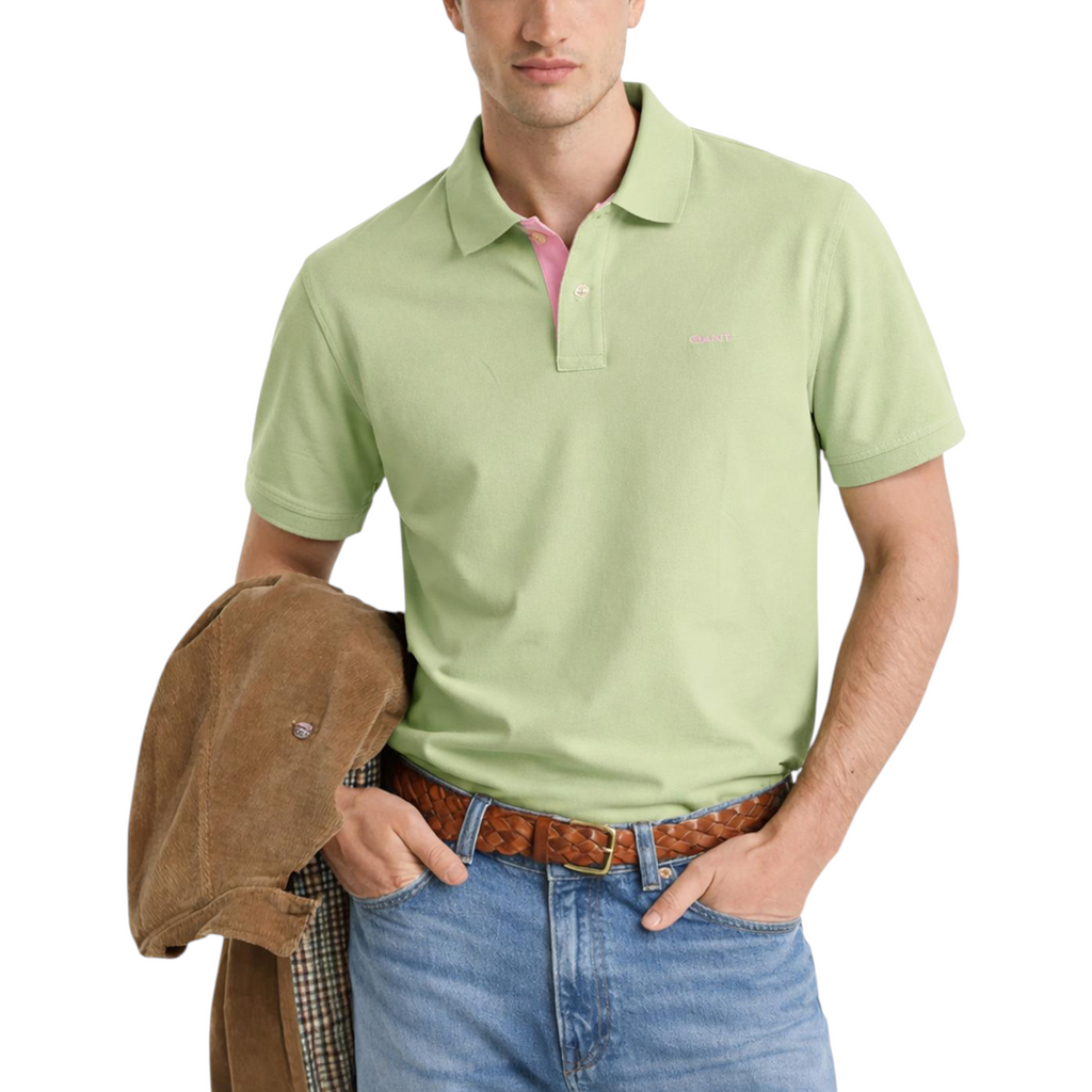 Gant Mens Polo Shirt Contrast Short Sleeve Summer Polo Cotton