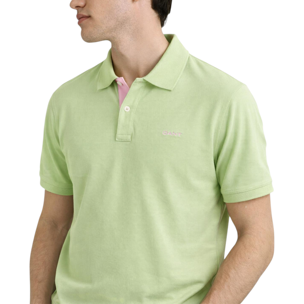 Gant Mens Polo Shirt Contrast Short Sleeve Summer Polo Cotton