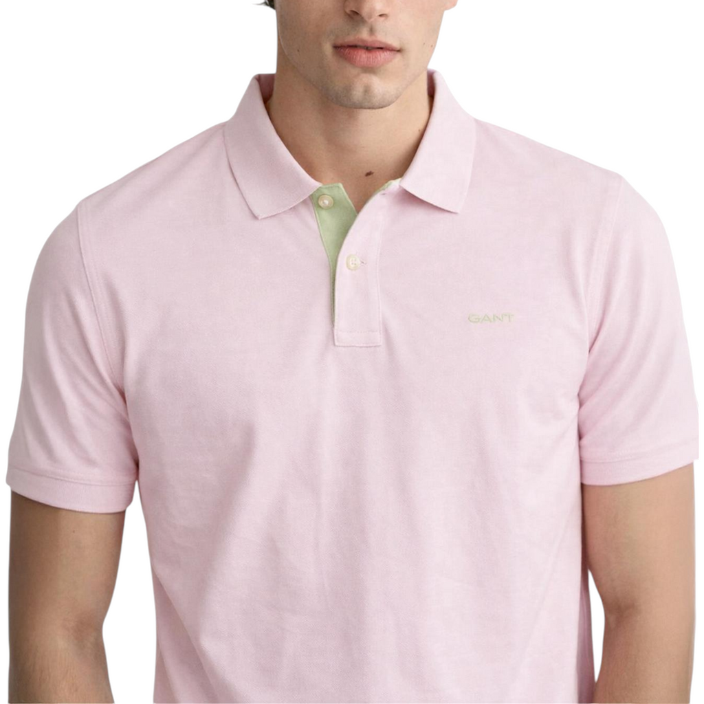 Gant Mens Polo Shirt Contrast Short Sleeve Summer Polo Cotton