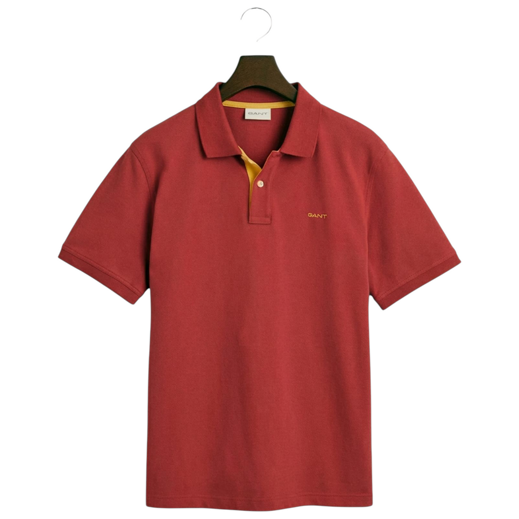 Gant Mens Polo Shirt Contrast Short Sleeve Summer Polo Cotton