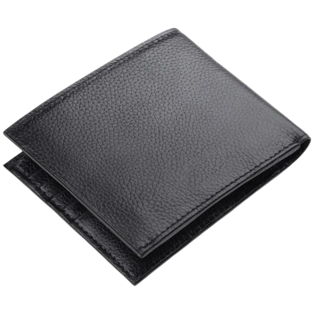 Hugo Boss Mens Genuine Leather Wallet Bold Bifold Credit Card Holder Black