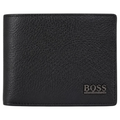 Hugo Boss Mens Genuine Leather Wallet Monist Bifold Credit Card Holder Black