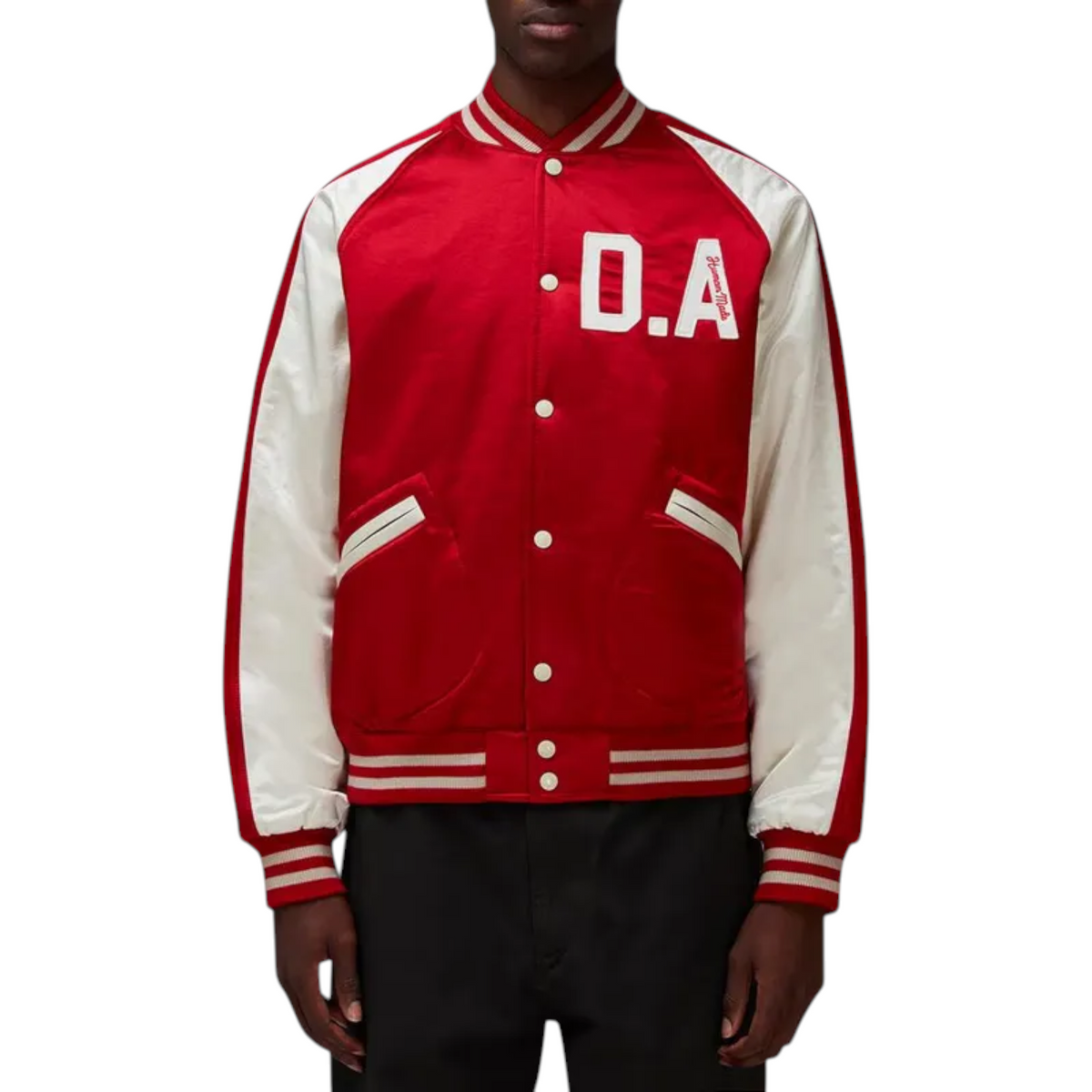 Human Made Mens Bomber Jacket Stadium Satin DA Red