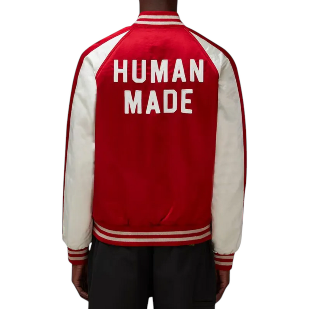 Human Made Mens Bomber Jacket Stadium Satin DA Red