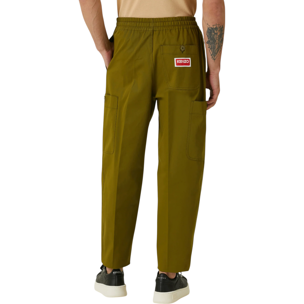 Kenzo Cargo Pant Mens Jogging Bottoms Straight Fit Green
