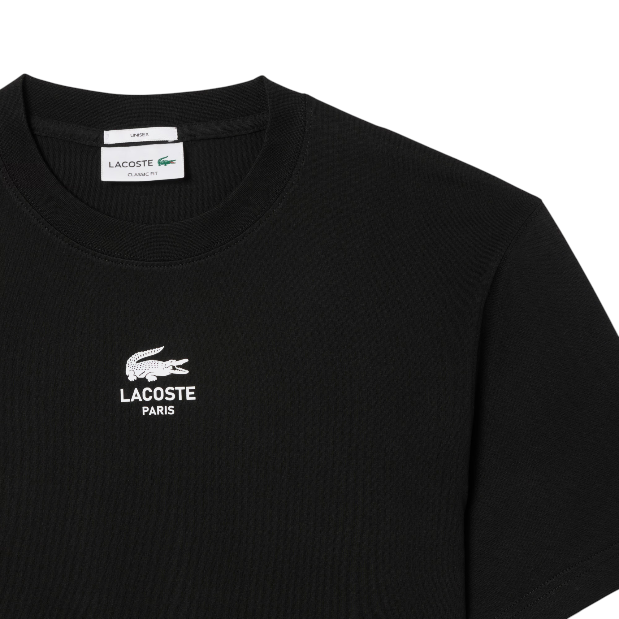 Lacoste Mens T Shirts TH2739 Signature Print Classic Fit Crew Neck Summer Tee