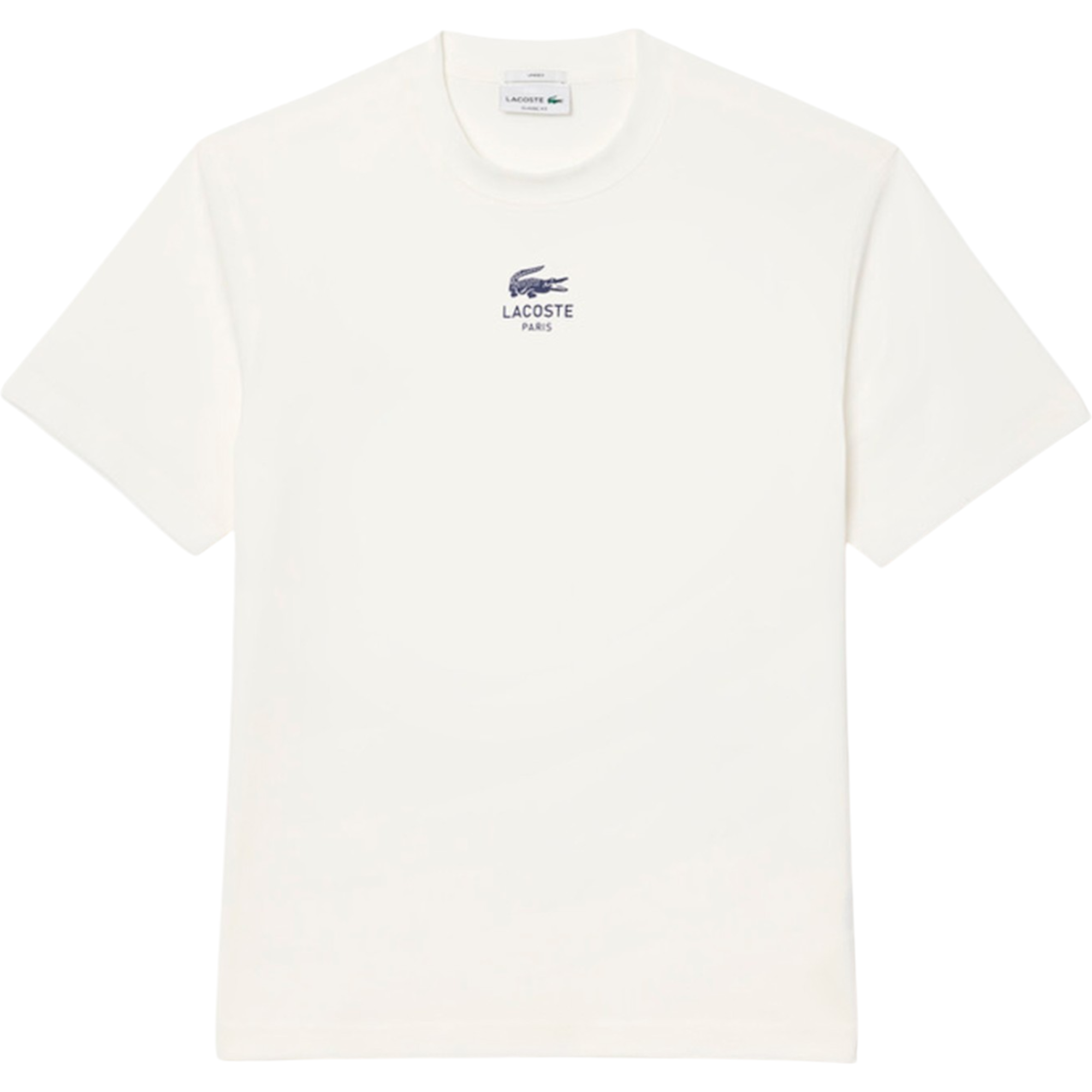 Lacoste Mens T Shirts TH2739 Signature Print Classic Fit Crew Neck Summer Tee