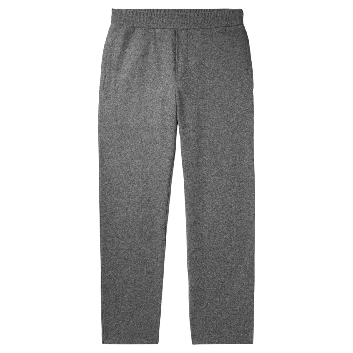 Moncler Mens Sweatpants Wool Blend Flannel Sweatpants Straight Leg Logo Appliqued Trousers