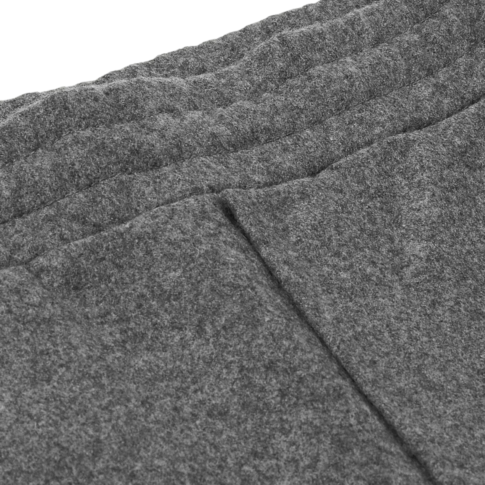 Moncler Mens Sweatpants Wool Blend Flannel Sweatpants Straight Leg Logo Appliqued Trousers