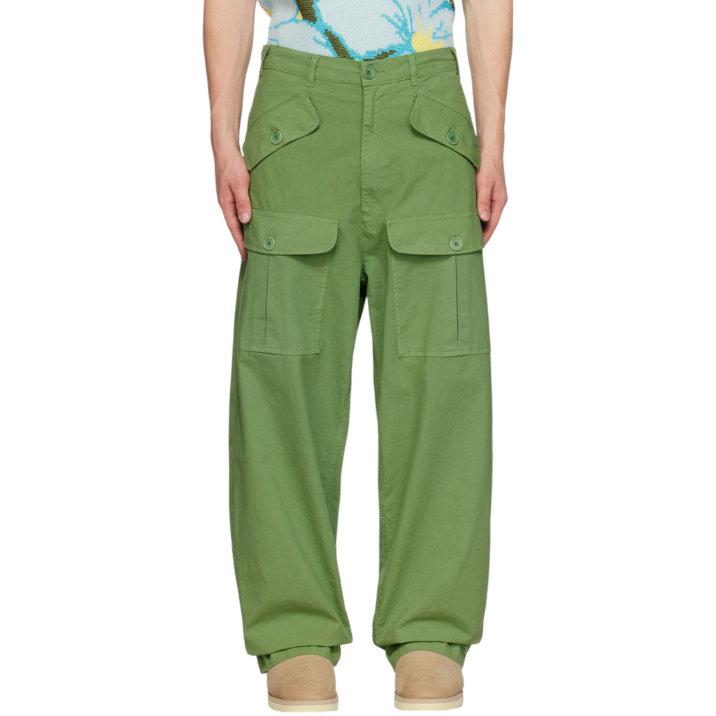 Sky High Farm Cargo Pant Mens Jogging Bottoms Straight Fit Green
