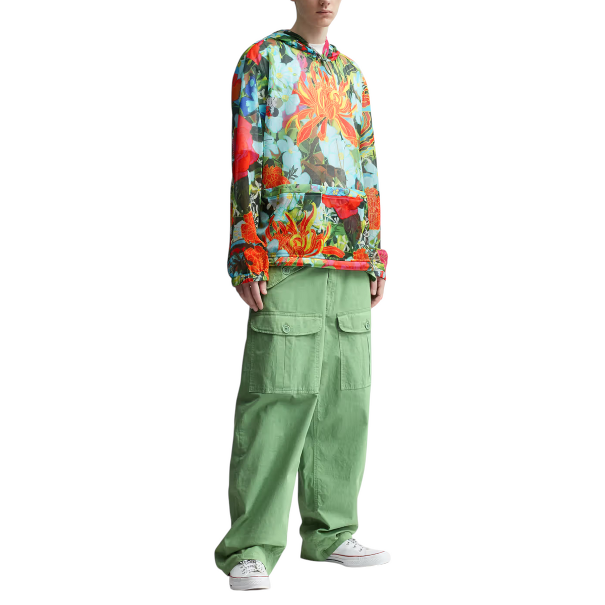 Sky High Farm Cargo Pant Mens Jogging Bottoms Straight Fit Green