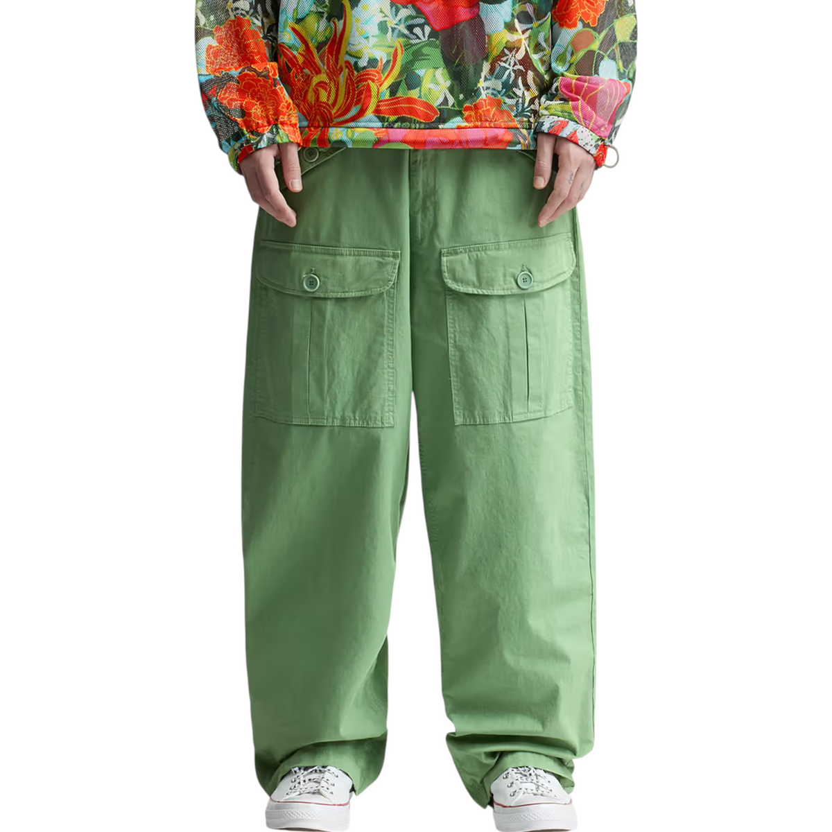 Sky High Farm Cargo Pant Mens Jogging Bottoms Straight Fit Green