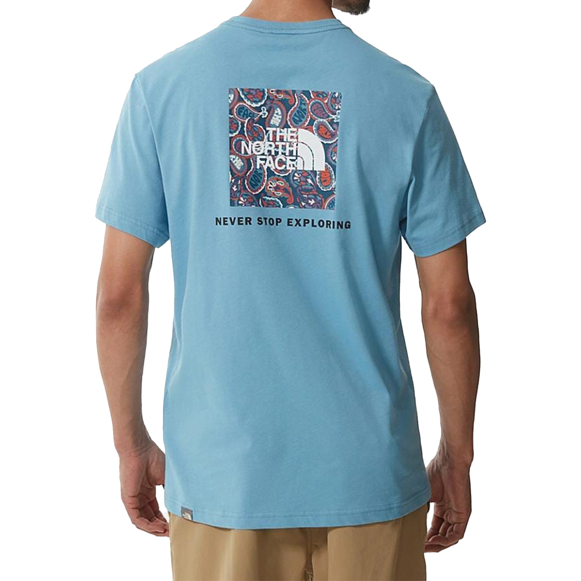 The North Face Mens T Shirts Crew Neck Short Sleeve Red Box Cotton Tee