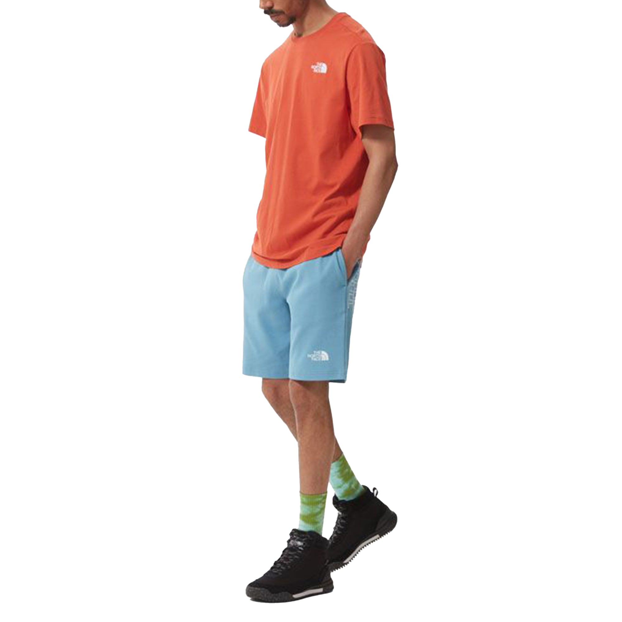 The North Face Mens T Shirts Crew Neck Short Sleeve Red Box Cotton Tee