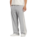 Adidas Mens Jogger 3 Stripes Loose Fit Trouser Fleece Tracksuit Bottom Open Hem