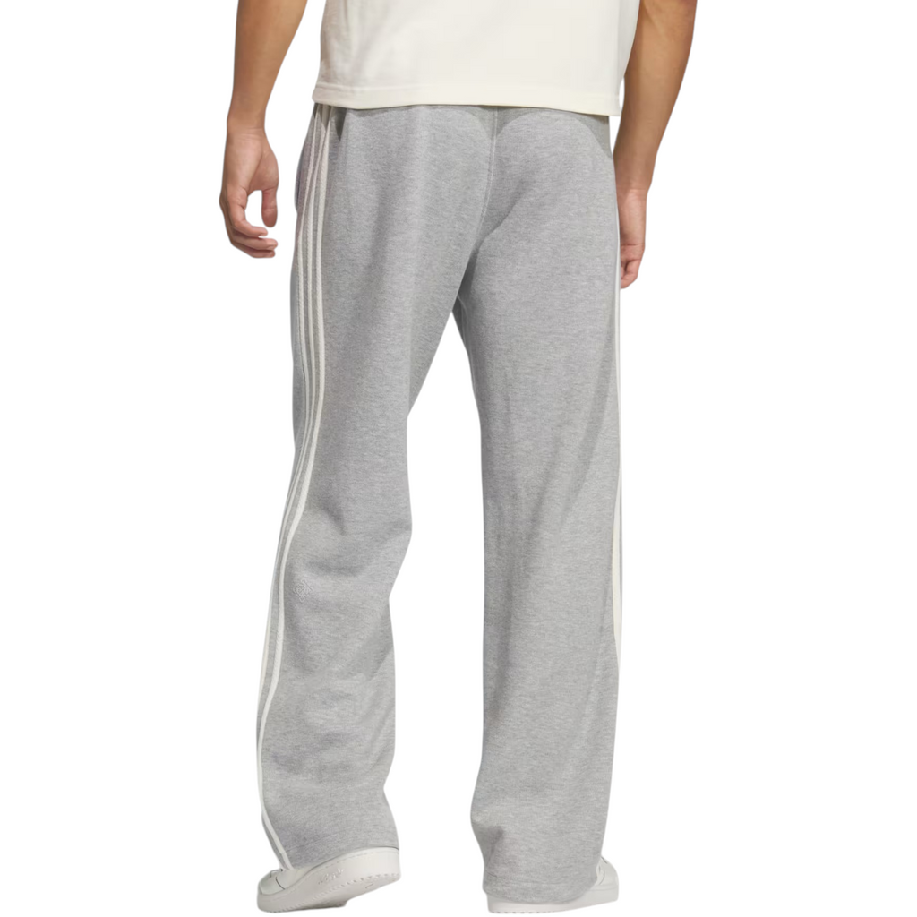 Adidas Mens Jogger 3 Stripes Loose Fit Trouser Fleece Tracksuit Bottom Open Hem