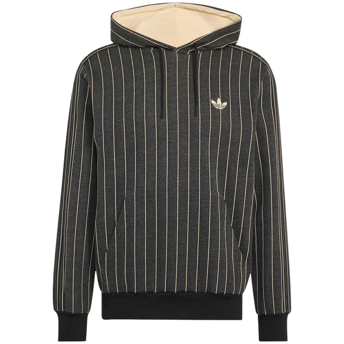 Adidas Mens Hoodie Pinstripes Pullover Fleece Casual Hooded Sweatshirt