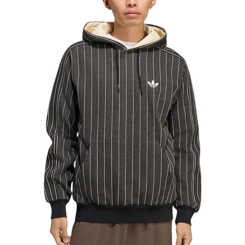 Adidas Mens Hoodie Pinstripes Pullover Fleece Casual Hooded Sweatshirt