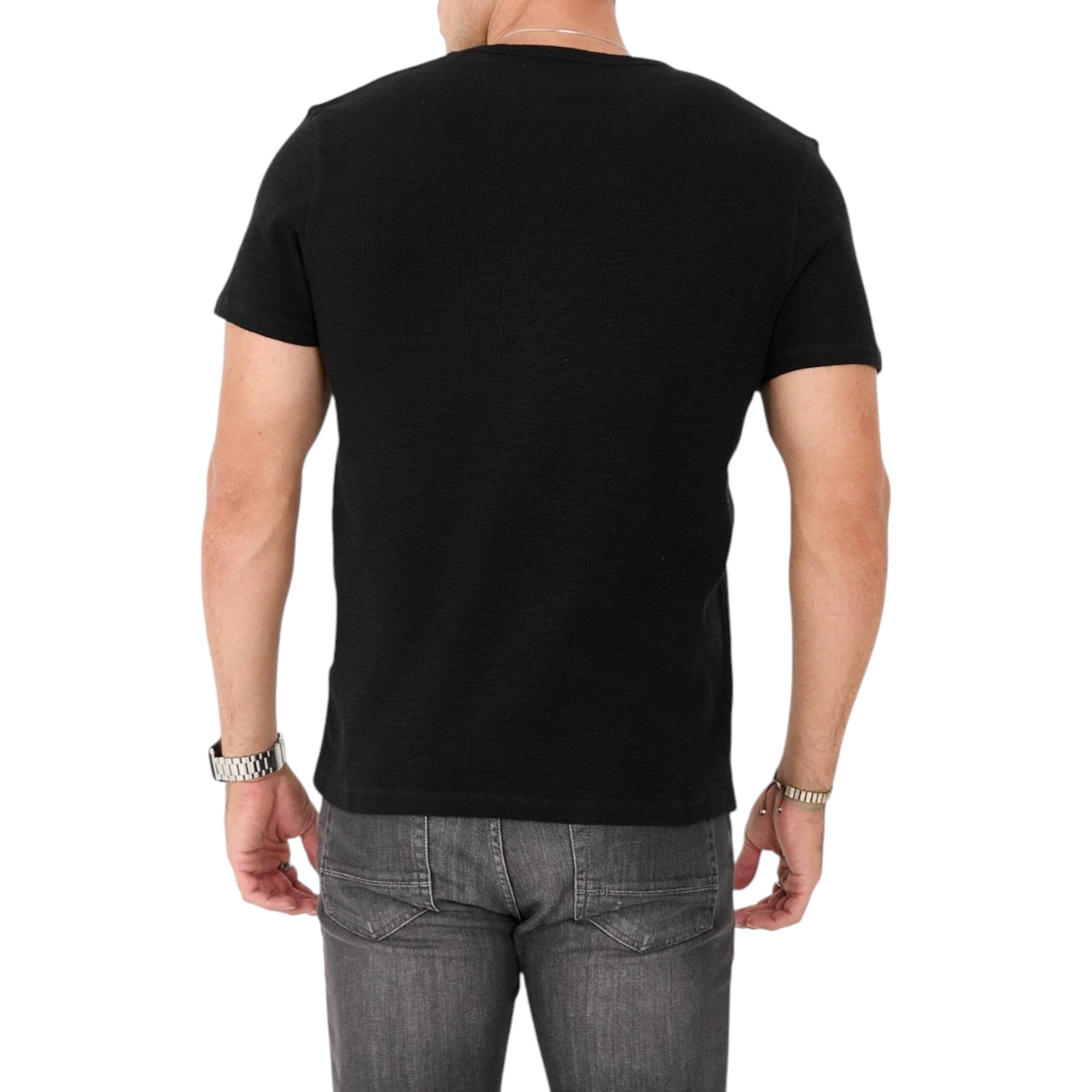 AllSaints Esum Mens T Shirts Waffle Texture Crew Neck Short Sleeve Summer Tee