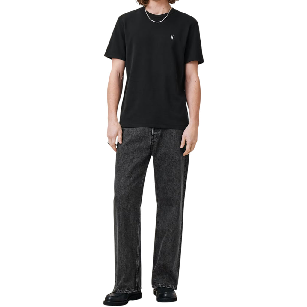 AllSaints Esum Mens T Shirts Waffle Texture Crew Neck Short Sleeve Summer Tee