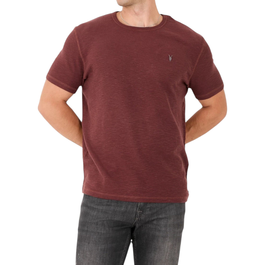 AllSaints Esum Mens T Shirts Waffle Texture Crew Neck Short Sleeve Summer Tee