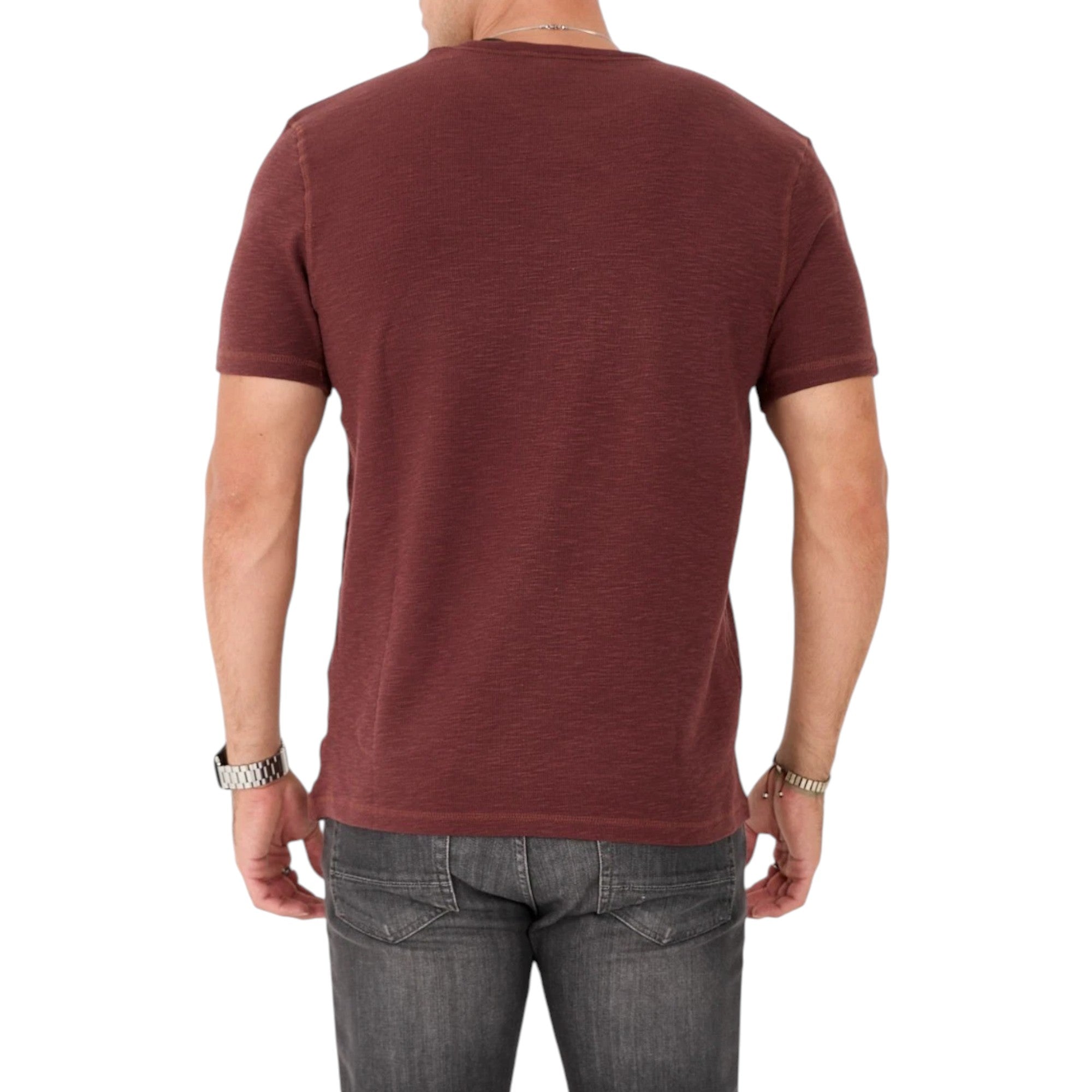 AllSaints Esum Mens T Shirts Waffle Texture Crew Neck Short Sleeve Summer Tee