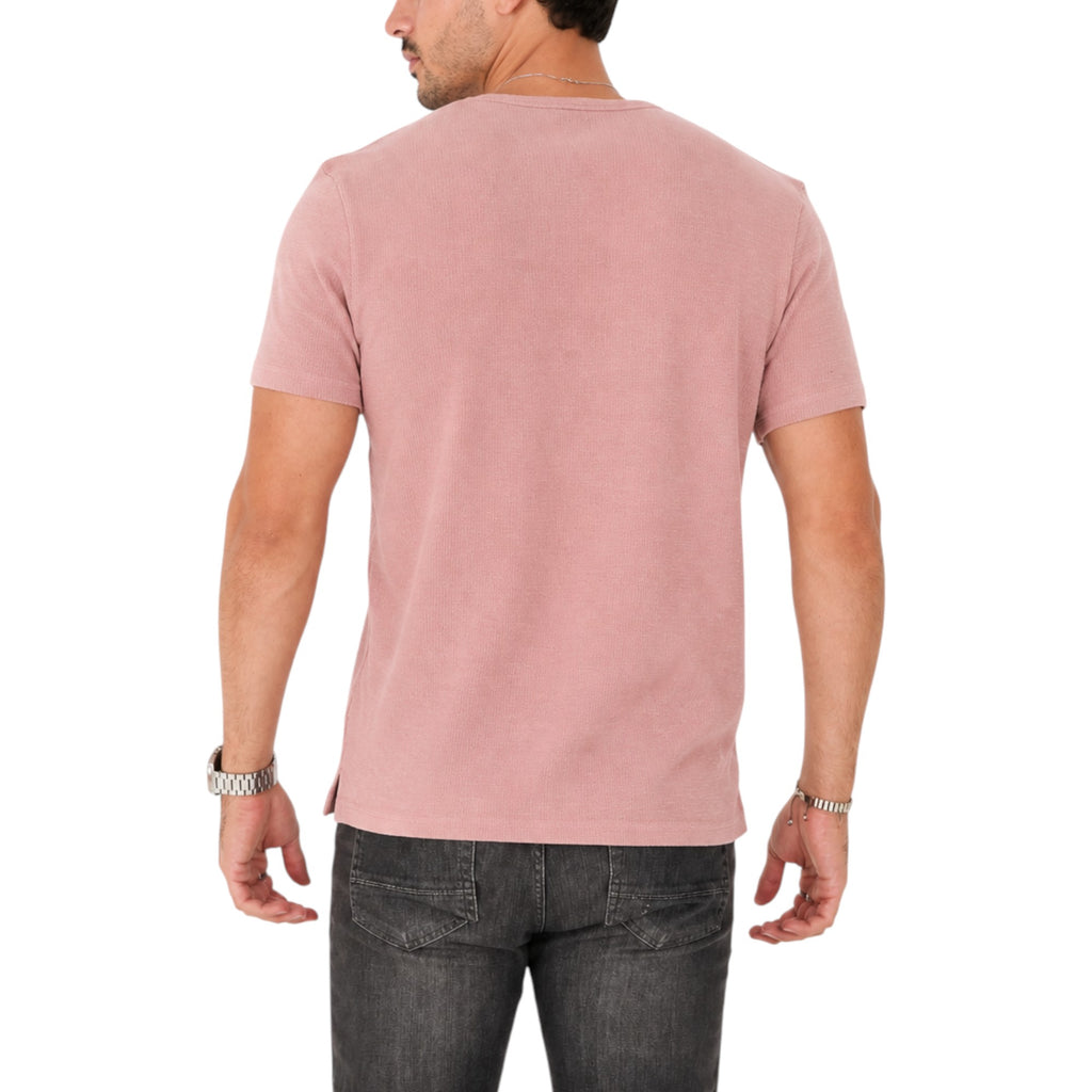 AllSaints Esum Mens T Shirts Waffle Texture Crew Neck Short Sleeve Summer Tee