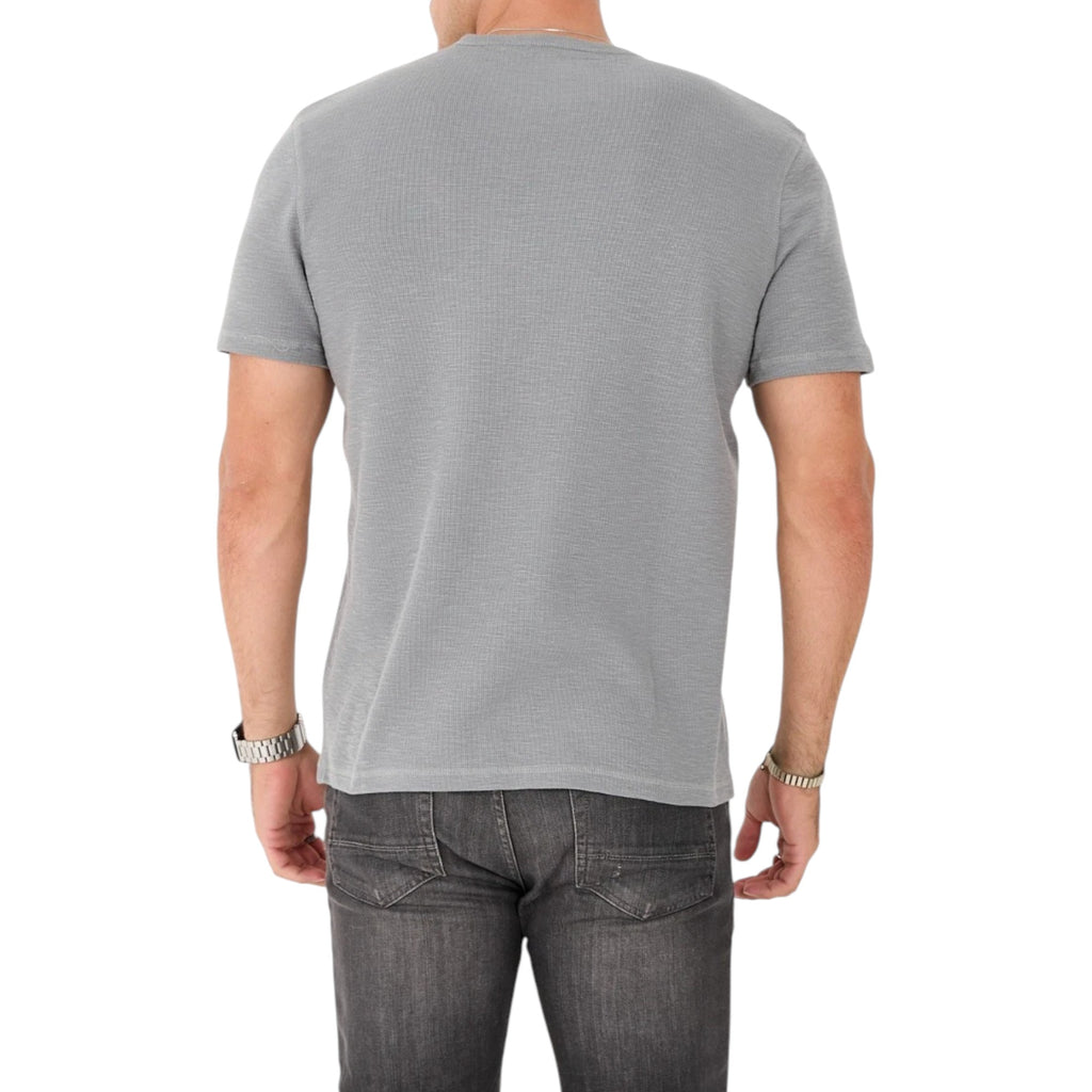 AllSaints Esum Mens T Shirts Waffle Texture Crew Neck Short Sleeve Summer Tee