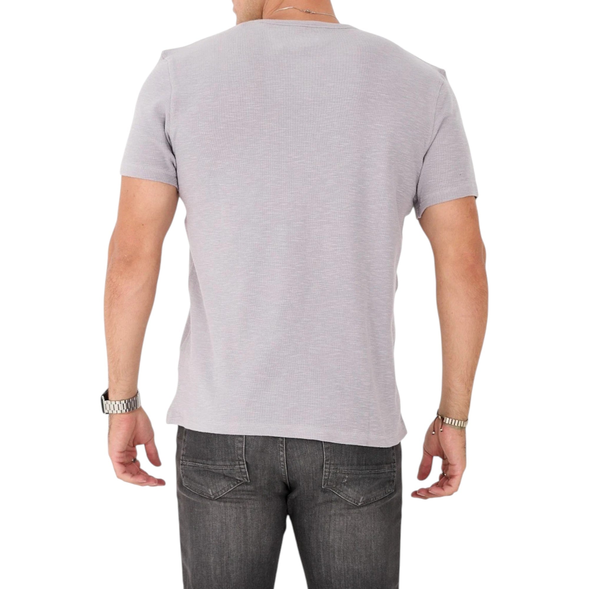 AllSaints Esum Mens T Shirts Waffle Texture Crew Neck Short Sleeve Summer Tee