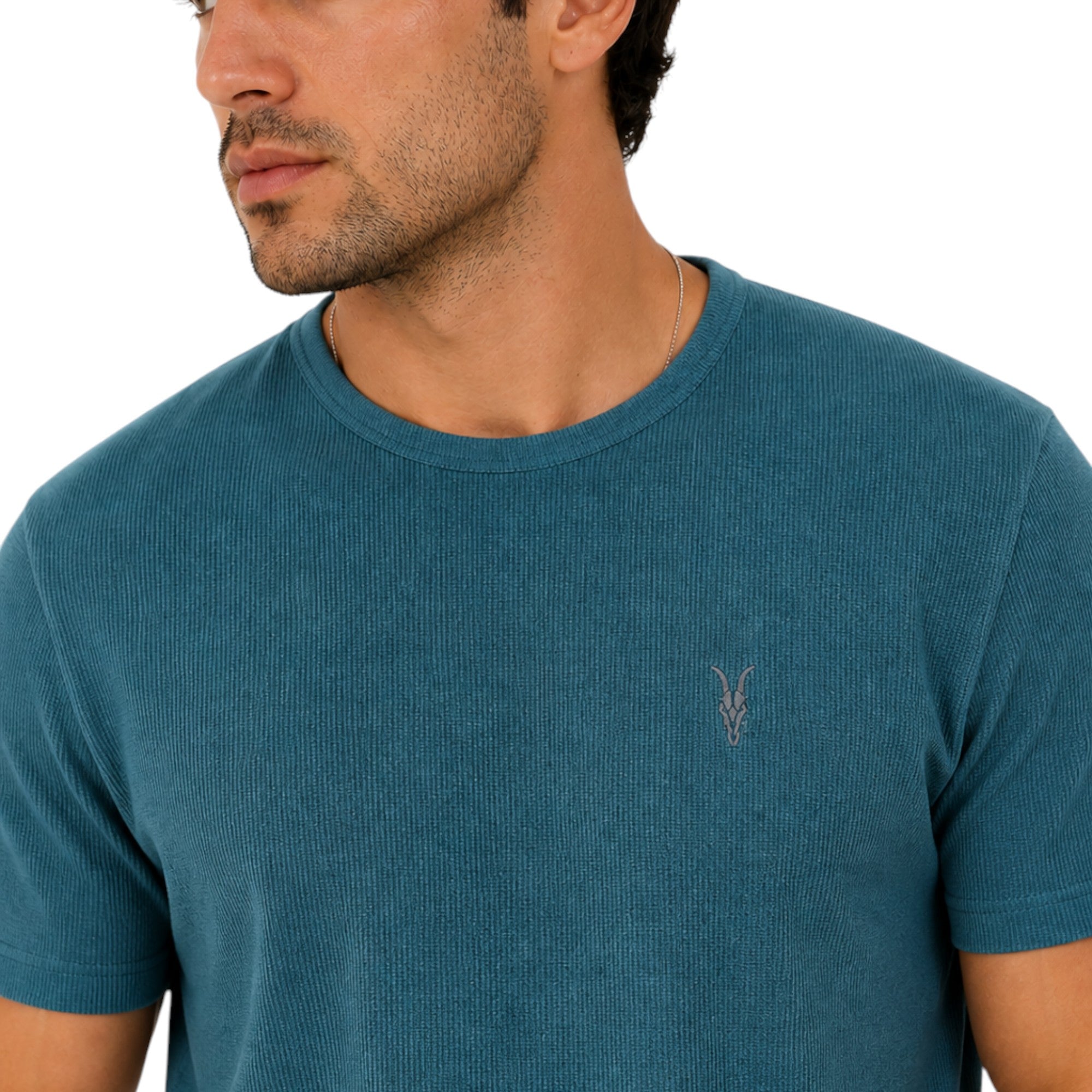 AllSaints Esum Mens T Shirts Waffle Texture Crew Neck Short Sleeve Summer Tee