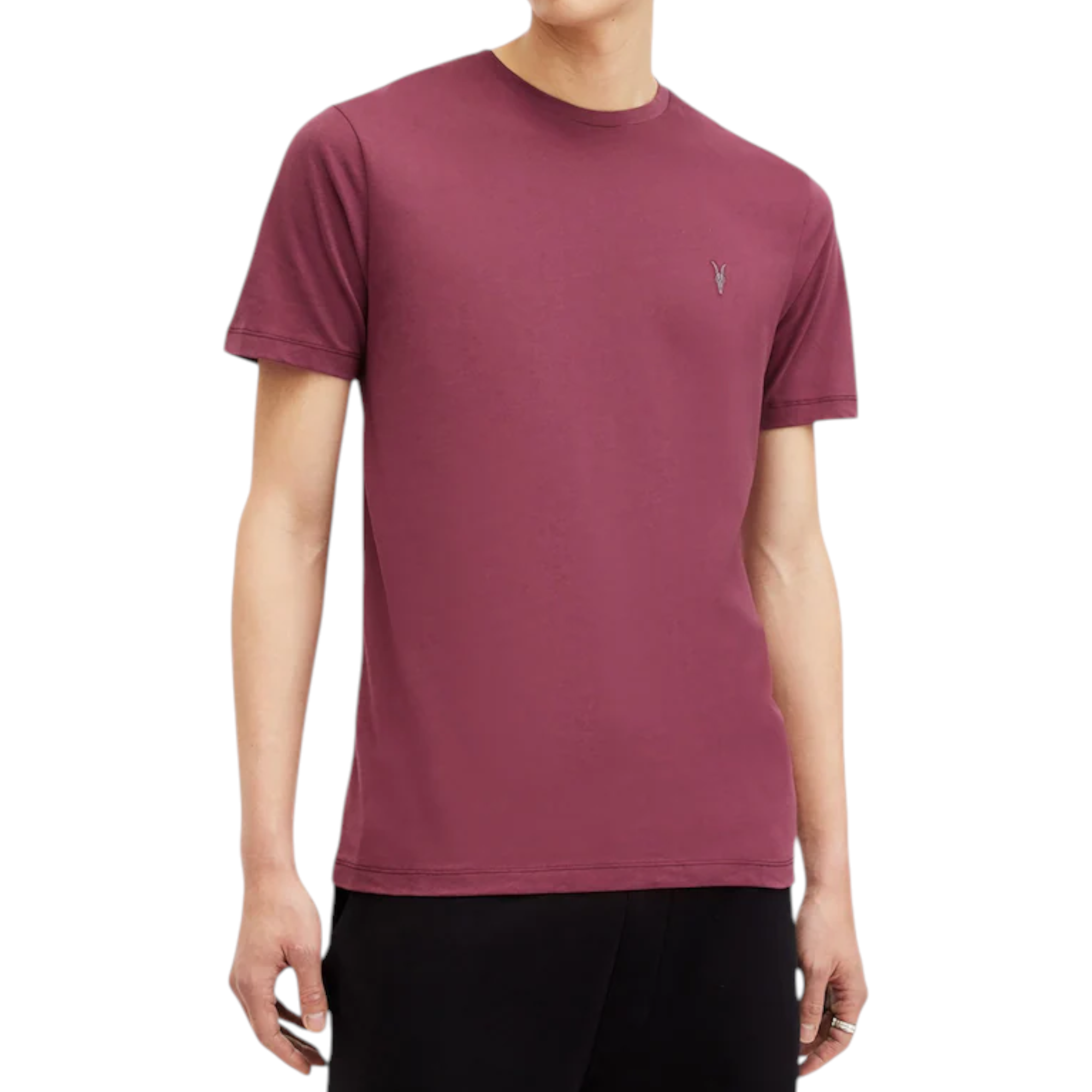 AllSaints Mens T Shirts Lycra Stretch Cotton Crew Neck Short Sleeve Summer Tee