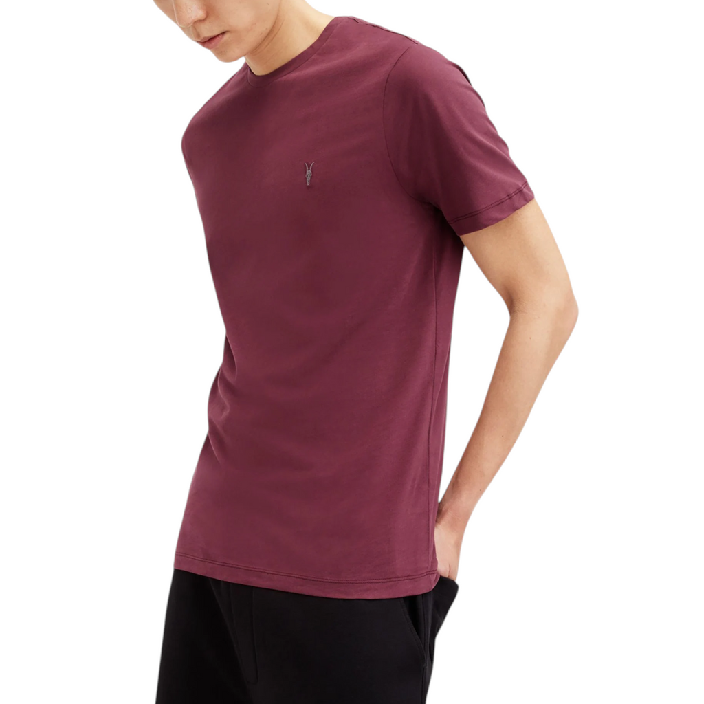 AllSaints Mens T Shirts Lycra Stretch Cotton Crew Neck Short Sleeve Summer Tee