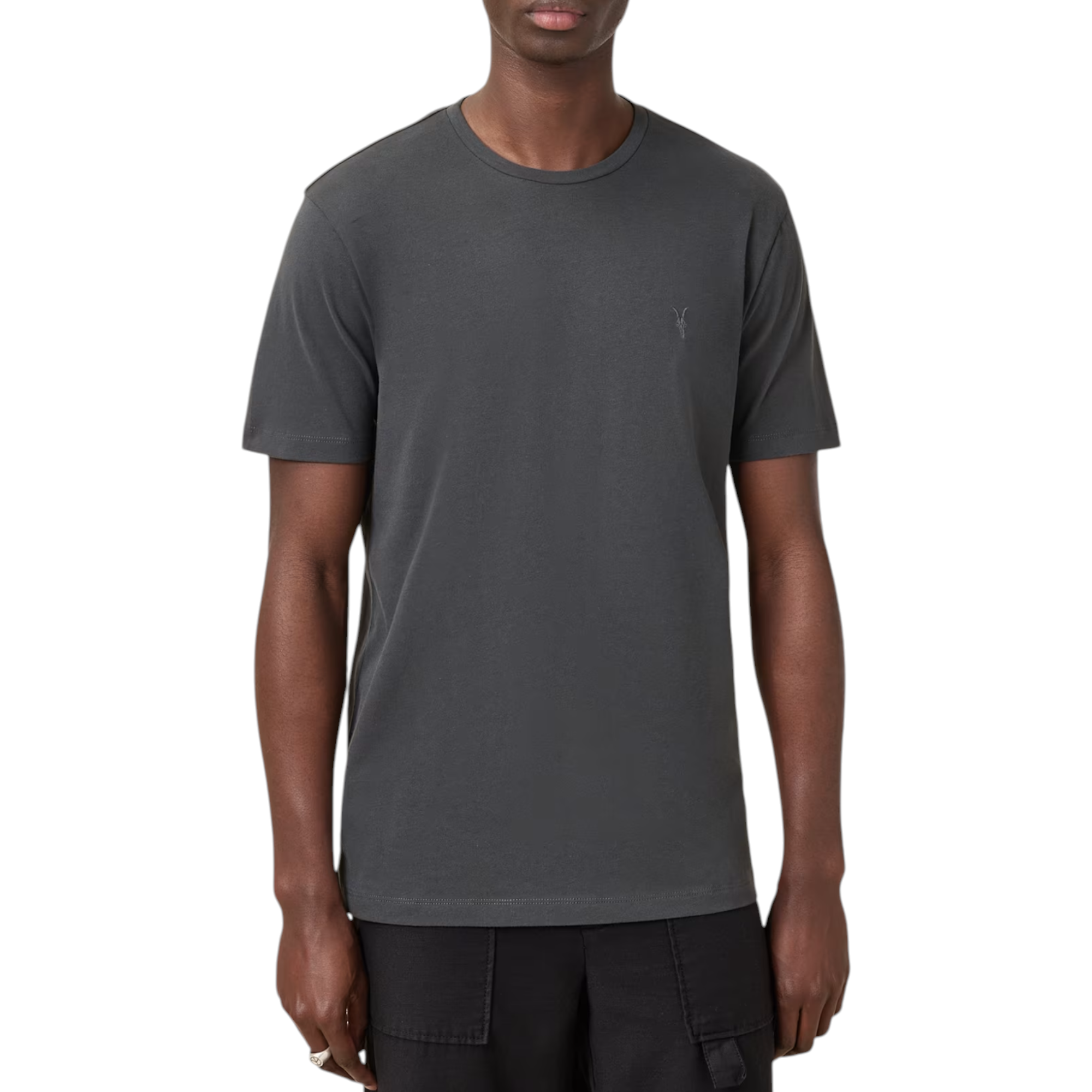 AllSaints Mens T Shirts Lycra Stretch Cotton Crew Neck Short Sleeve Summer Tee