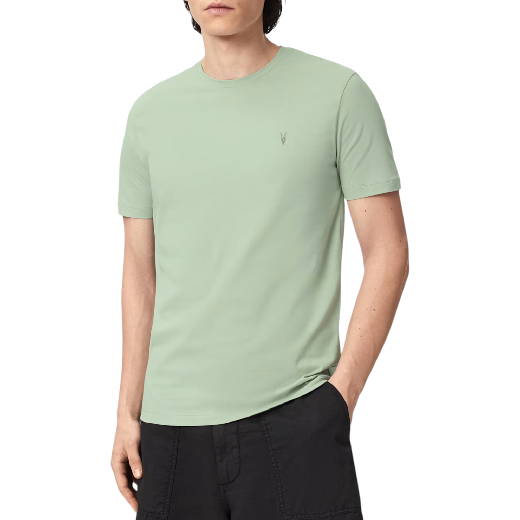 AllSaints Mens T Shirts Lycra Stretch Cotton Crew Neck Short Sleeve Summer Tee